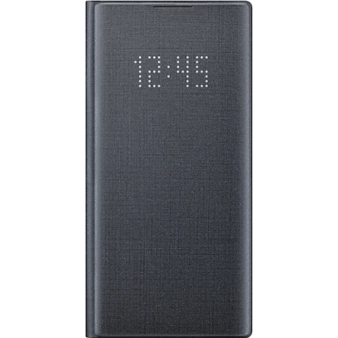 Samsung Galaxy Note 10 LED View atverčiamas dėklas Black 1 img.