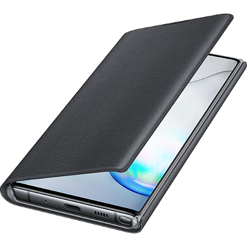 Samsung Galaxy Note 10 LED View atverčiamas dėklas Black 3 img.