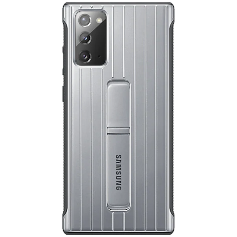 Samsung Galaxy Note 20 apsauginis dėklas - laikiklis Silver 1 img.