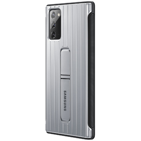 Samsung Galaxy Note 20 apsauginis dėklas - laikiklis Silver 3 img.