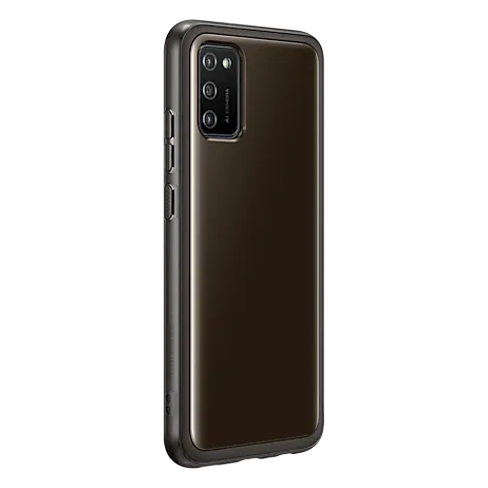 Samsung Galaxy A02s Soft Clear dėklas Black 5 img.