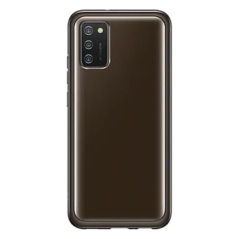 Samsung Galaxy A02s Soft Clear dėklas Black 6 img.