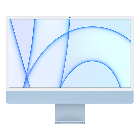 Apple iMac 24” 4.5K stacionarus kompiuteris + klaviatūra ir pelė Blue RUS 1 img.