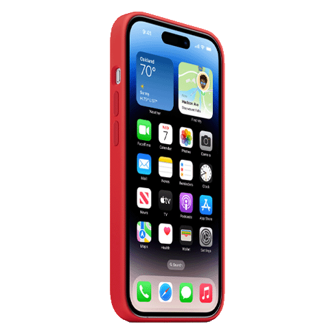 Apple iPhone 14 Pro silikoninis dėklas su MagSafe (PRODUCT)RED 3 img.