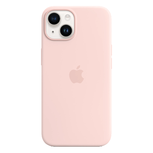 Apple iPhone 14 silikoninis dėklas su MagSafe Chalk Pink 1 img.