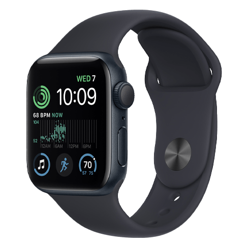 Apple Watch SE (2022) GPS 40mmAluminium Case išmanusis laikrodis Midnight 2 img.