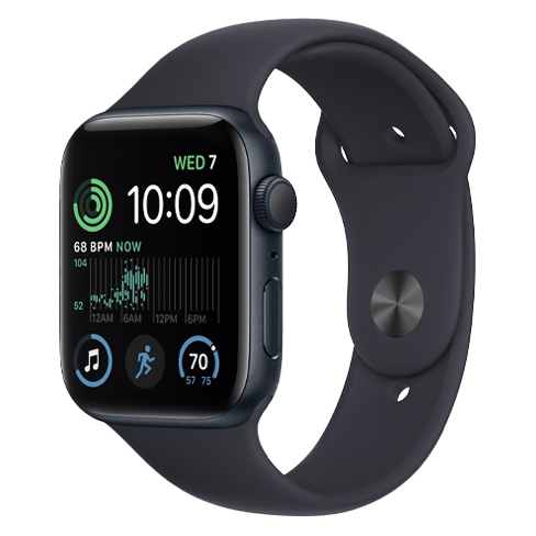 Apple Watch SE (2022) GPS 44mmAluminium Case išmanusis laikrodis Midnight 2 img.