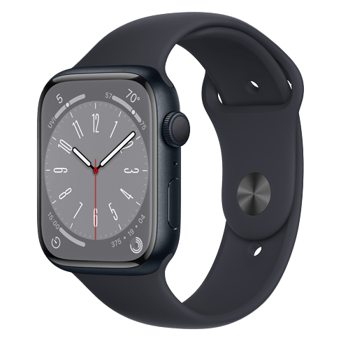 Apple Watch Series 8 GPS 45mmAluminium Case išmanusis laikrodis Midnight 2 img.