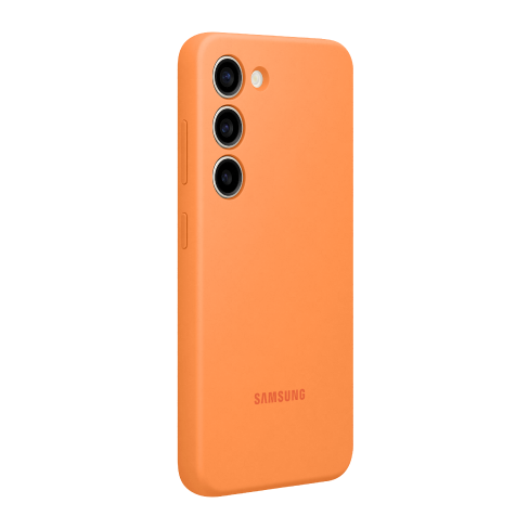 Samsung Galaxy S23 silikoninis dėklas Orange 2 img.