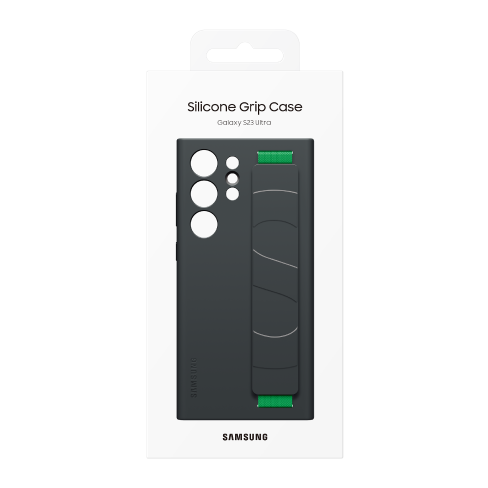 Samsung Galaxy S23 Ultra silikoninis Grip dėklas Black 7 img.