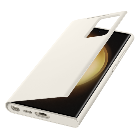 Samsung Galaxy S23 Ultra atverčiamas dėklas Cream 5 img.