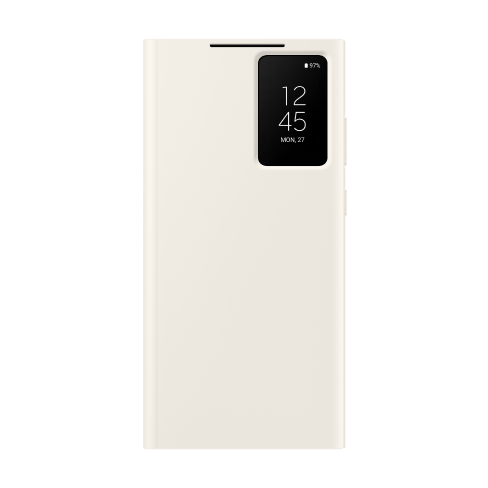 Samsung Galaxy S23 Ultra atverčiamas dėklas Cream 1 img.
