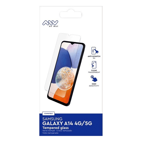 My Way Samsung Galaxy A14/A14 5G ekrano apsauginis stiklas 1 img.