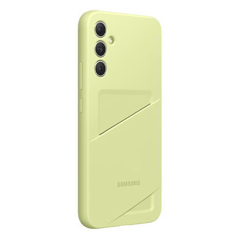 Samsung Galaxy A34 dėklas su vieta kortelei Lime 2 img.