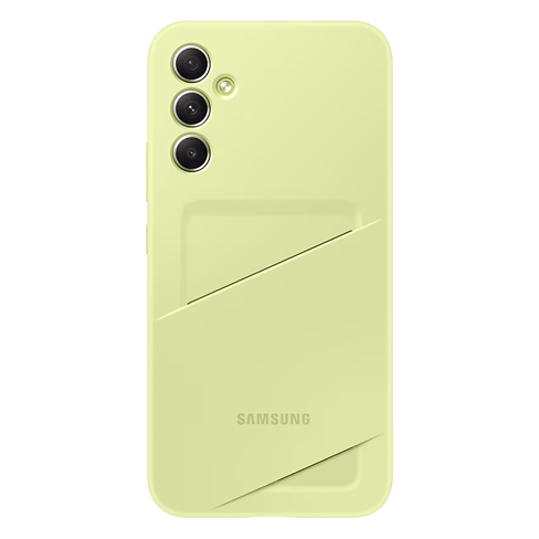 Samsung Galaxy A34 dėklas su vieta kortelei Lime 1 img.