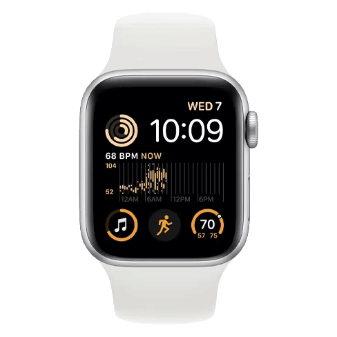 Apple Watch SE (2022) GPS + Cellular 44mm Aluminium Case (eSIM) išmanusis laikrodis Silver 1 img.