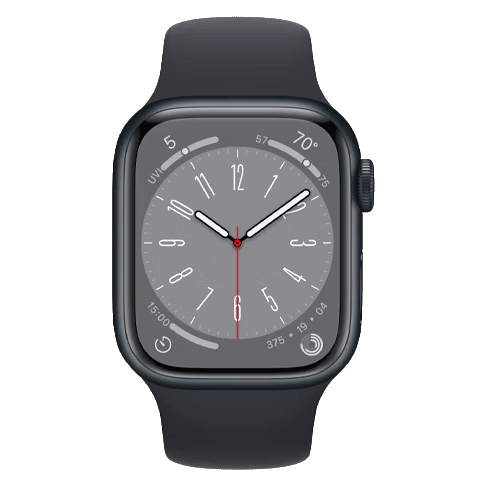 Apple Watch Series 8 GPS + Cellular 41mm Aluminium Case (eSIM) išmanusis laikrodis Midnight 1 img.