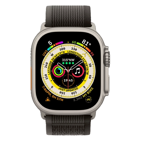 Apple Watch Ultra GPS + Cellular 49mm M/LTitanium Case (eSIM) išmanusis laikrodis Black 1 img.