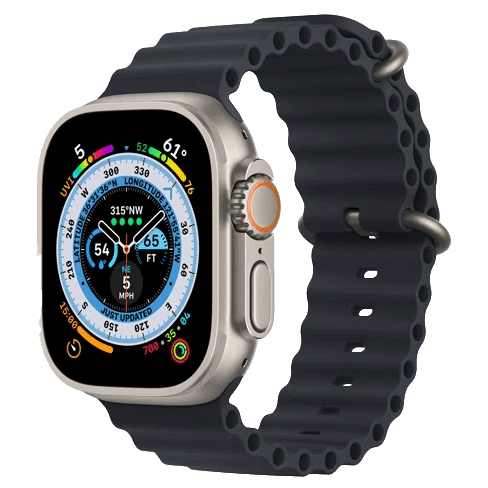 Apple Watch Ultra GPS + Cellular 49mm Ocean BandTitanium Case (eSIM) išmanusis laikrodis Midnight 2 img.
