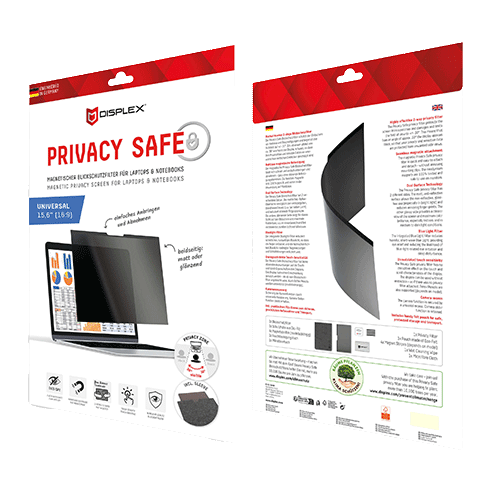 Displex Universal Privacy Safe Glass 15,6