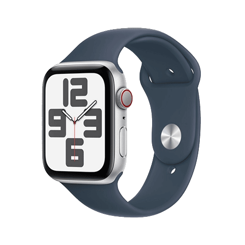 Apple Watch SE (2023) GPS + Cellular 40mm Aluminium Case with Sport Band - S/M (eSIM) išmanusis laikrodis Silver 2 img.