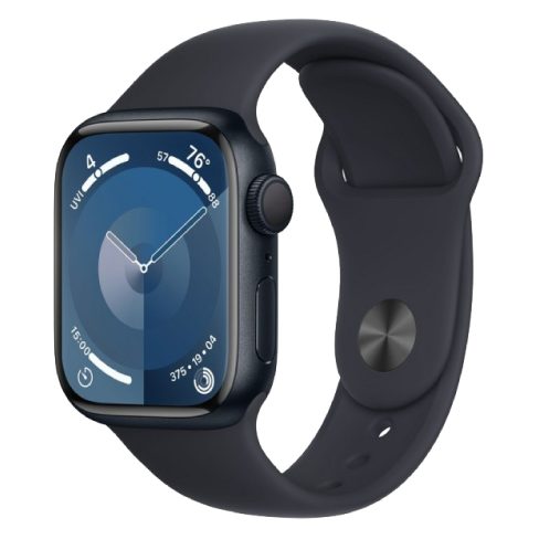 Apple Watch Series 9 GPS + Cellular 41mm Aluminium Case (eSIM) išmanusis laikrodis Midnight 2 img.