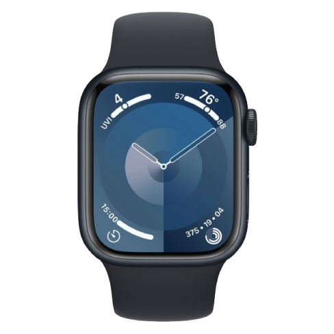 Apple Watch Series 9 GPS + Cellular 41mm Aluminium Case (eSIM) išmanusis laikrodis Midnight 1 img.