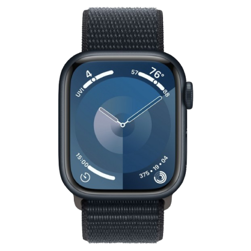 Apple Watch Series 9 GPS + Cellular 41mm Aluminium Case with Sport Loop (eSIM) išmanusis laikrodis Midnight 1 img.