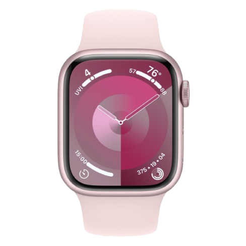 Apple Watch Series 9 GPS + Cellular 41mm Aluminium Case Sport Band - M/L (eSIM) išmanusis laikrodis Pink 1 img.