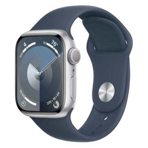 Apple Watch Series 9 GPS + Cellular 41mm Aluminium Case (eSIM) išmanusis laikrodis Silver 2 img.