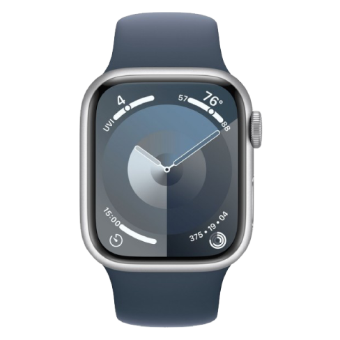Apple Watch Series 9 GPS + Cellular 41mm Aluminium Case (eSIM) išmanusis laikrodis Silver 1 img.