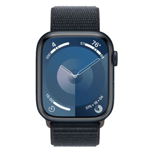 Apple Watch Series 9 GPS + Cellular 45mm Aluminium Case with Sport Loop (eSIM) išmanusis laikrodis Midnight 1 img.