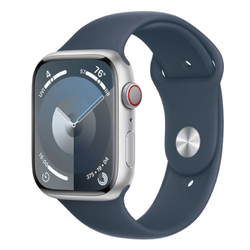 Apple Watch Series 9 GPS + Cellular 45mm Aluminium Case with Sport Band - S/M (eSIM) išmanusis laikrodis Silver 2 img.