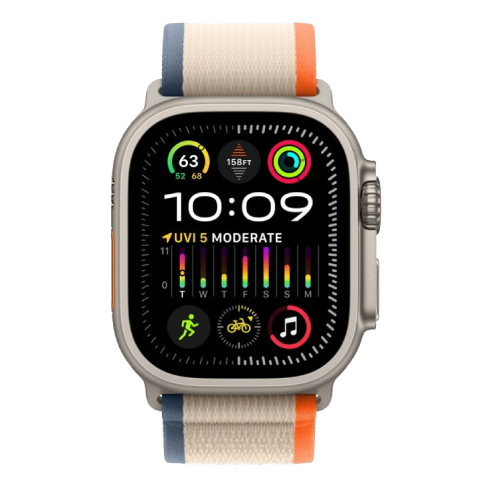Apple Watch Ultra 2 GPS + Cellular 49mm Titanium Case with Trail Loop - M/L (eSIM) išmanusis laikrodis Orange/Beige 1 img.