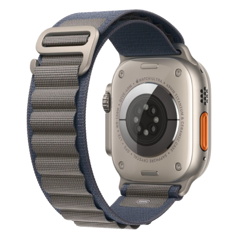 Apple Watch Ultra 2 GPS + Cellular 49mm Titanium Case with Olive Alpine Loop - Medium (eSIM) išmanusis laikrodis Blue 3 img.