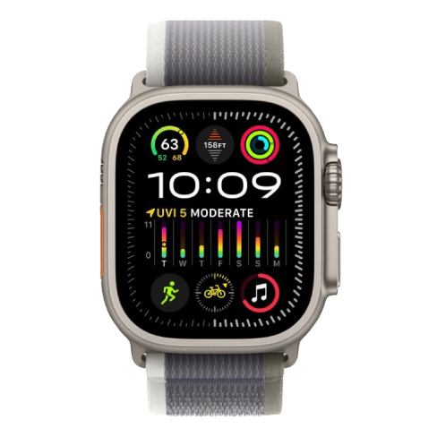 Apple Watch Ultra 2 GPS + Cellular 49mm Titanium Case with Trail Loop - M/L (eSIM) išmanusis laikrodis Green/Grey 1 img.