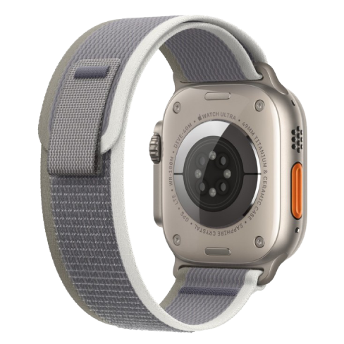 Apple Watch Ultra 2 GPS + Cellular 49mm Titanium Case with Trail Loop - M/L (eSIM) išmanusis laikrodis Green/Grey 3 img.
