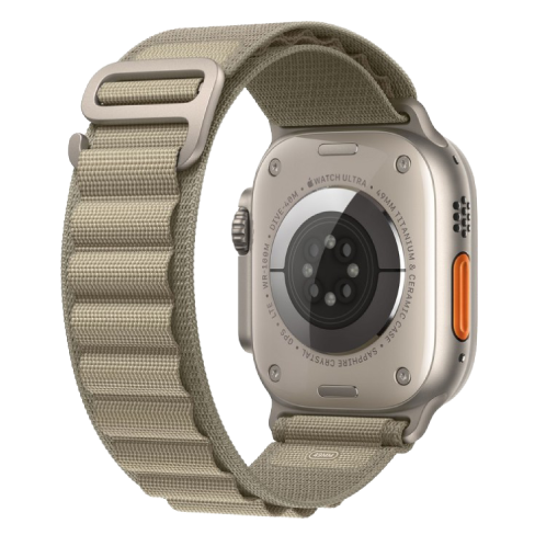 Apple Watch Ultra 2 GPS + Cellular 49mm Titanium Case with Olive Alpine Loop - Medium (eSIM) išmanusis laikrodis Olive 3 img.