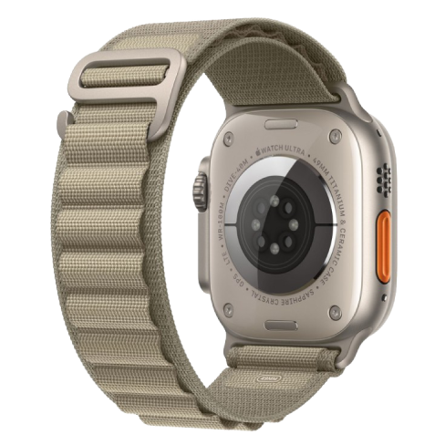 Apple Watch Ultra 2 GPS + Cellular 49mm Titanium Case with Olive Alpine Loop - Large (eSIM) išmanusis laikrodis Olive 3 img.