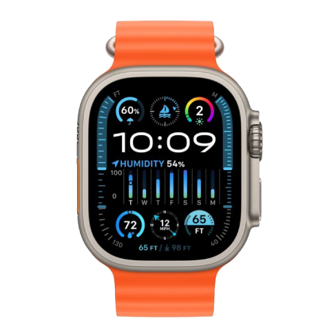 Apple Watch Ultra 2 GPS + Cellular 49mm Titanium Case with Ocean Band (eSIM) išmanusis laikrodis Orange 1 img.