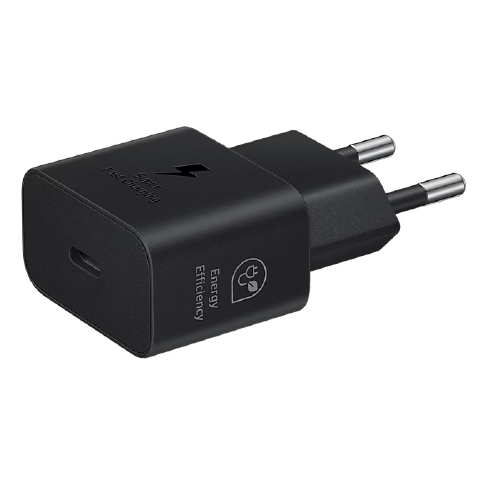 Samsung 25W Power Adapter Type-C (be laido) kroviklis Black 3 img.
