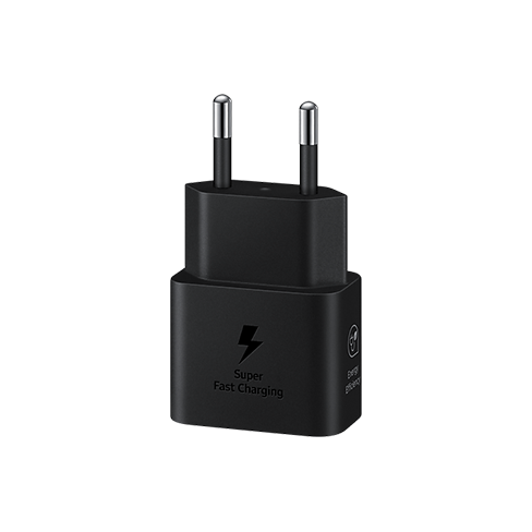 Samsung 25W Power Adapter Type-C (be laido) kroviklis Black 2 img.