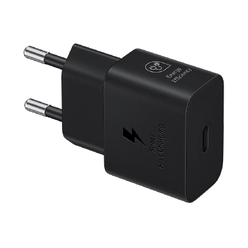 Samsung 25W Power Adapter Type-C (be laido) kroviklis Black 1 img.