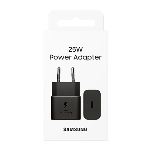 Samsung 25W Power Adapter Type-C (be laido) kroviklis Black 5 img.