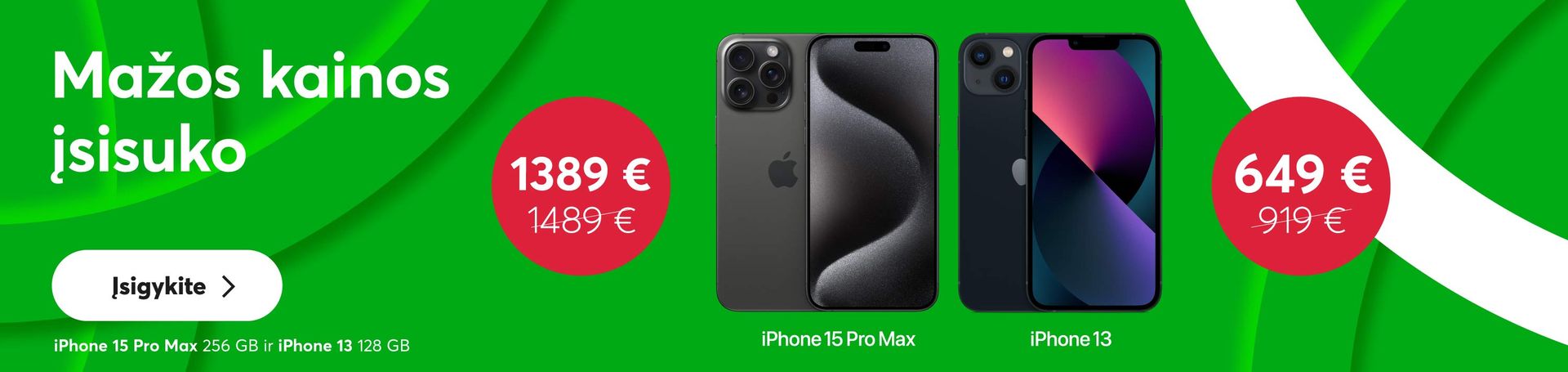 Mažos kainos įsisuko - iPhone telefonai vos nuo 649 eurų