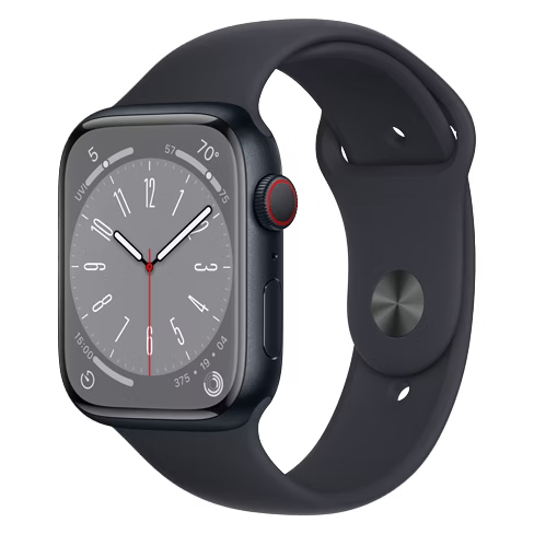 Apple Watch Series 8 GPS + Cellular 45mm Aluminium Case (eSIM) išmanusis laikrodis (Atidaryta pakuotė) Midnight 2 img.