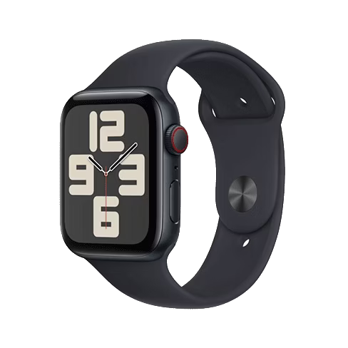 Apple Watch SE (2023) GPS + Cellular 44mm Aluminium Case with Sport Band - M/L (eSIM) išmanusis laikrodis (Atidaryta pakuotė) Midnight 2 img.