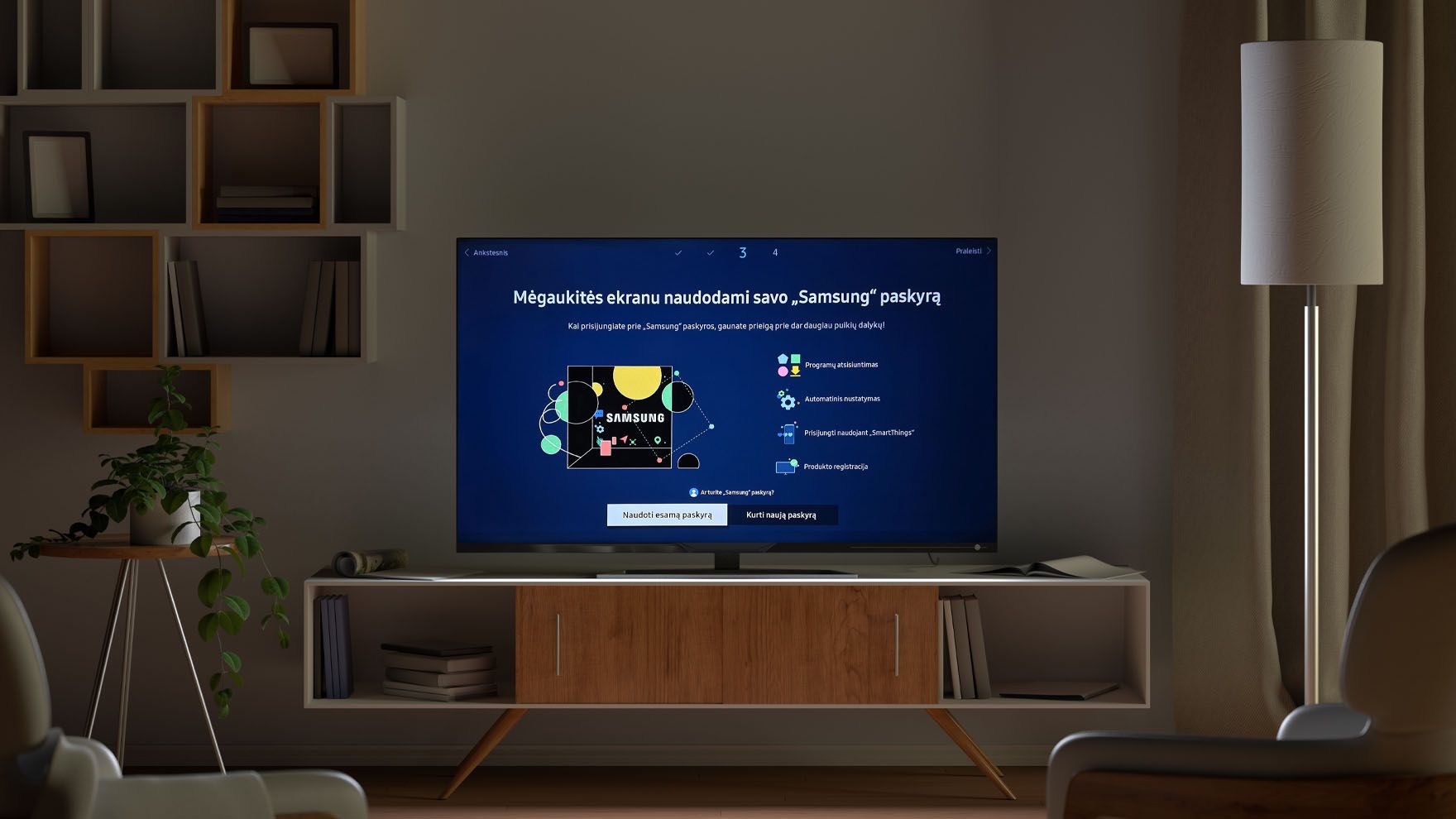 Kaip sukurti ir prijungti „Samsung“ paskyrą televizoriuje? | BITĖ