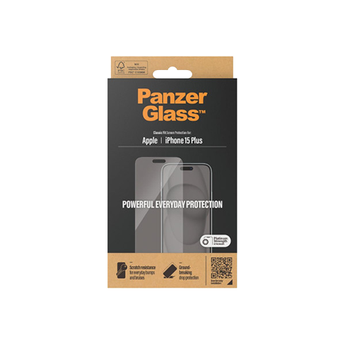 PanzerGlass Apple iPhone 15 Plus Classic Fit ekrano apsauginis stiklas 2 img.
