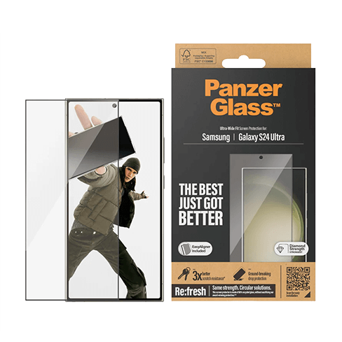 PanzerGlass Samsung Galaxy S24 Ultra Ultra-Wide EasyAligner ekrano apsauginis stiklas 3 img.
